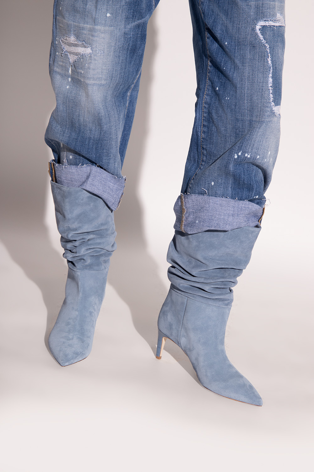 Blue Get To The Ball Written Logo Patched Sneakers Paris